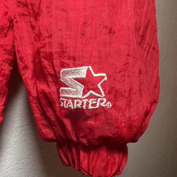 Vintage NFL Starter San Francisco 49ers Puffer Jacket Men's Sz Large Red/Gold - Picture 4 of 11